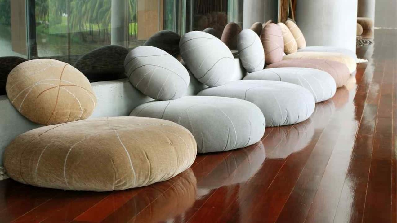 A Pouf Provides Convenient Seating (and Won't Make Your Back Ache)