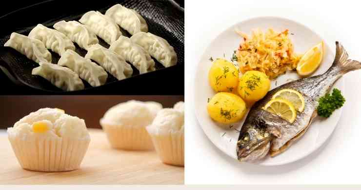 dumplings, rice cakes & fish